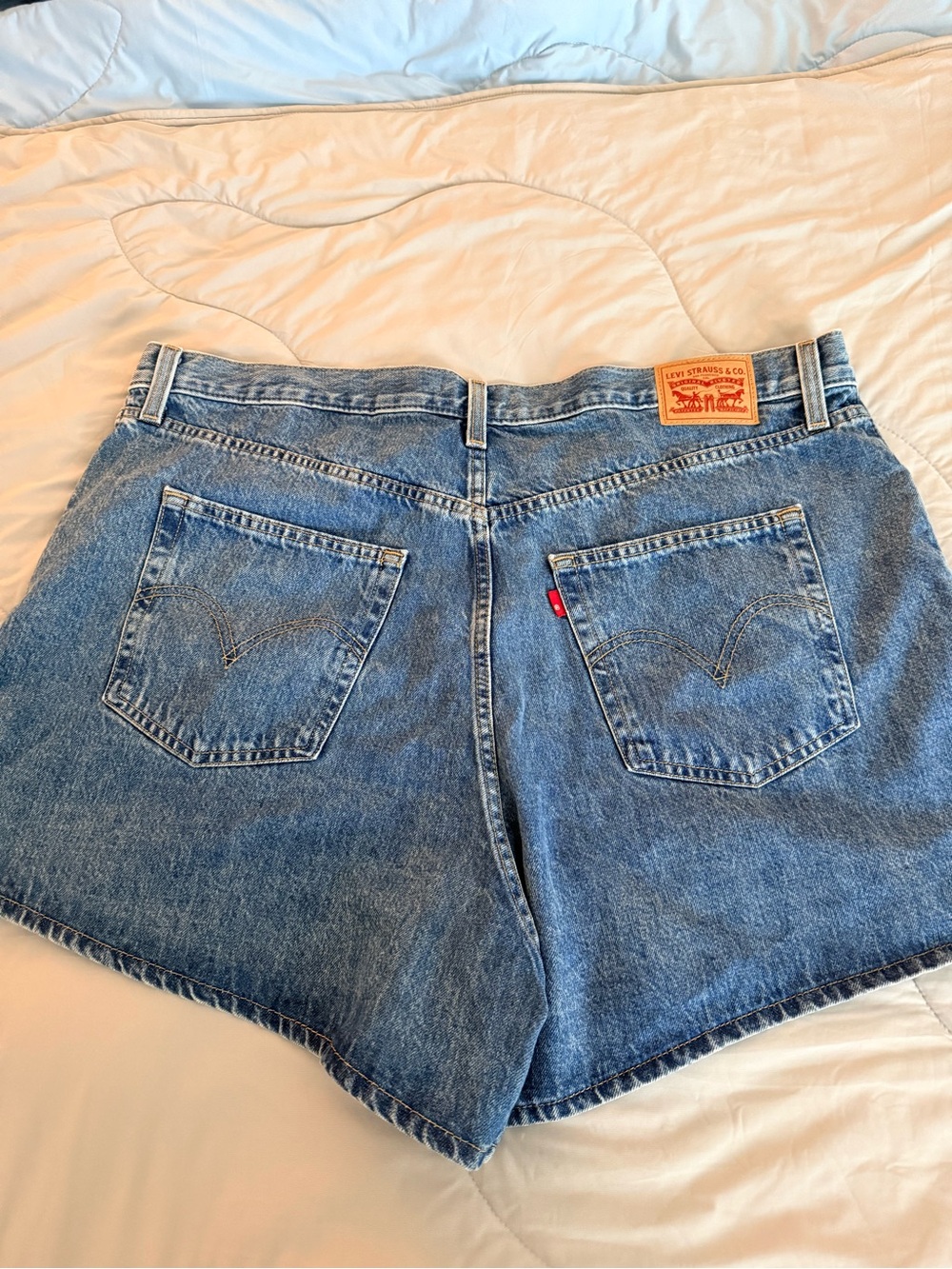 Levi's Light Blue Denim High-Rise Jean Shorts